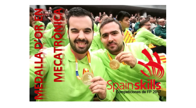 Campions!, medalla d'or a l'skill de Mecatrònica (Spainskills 2017)